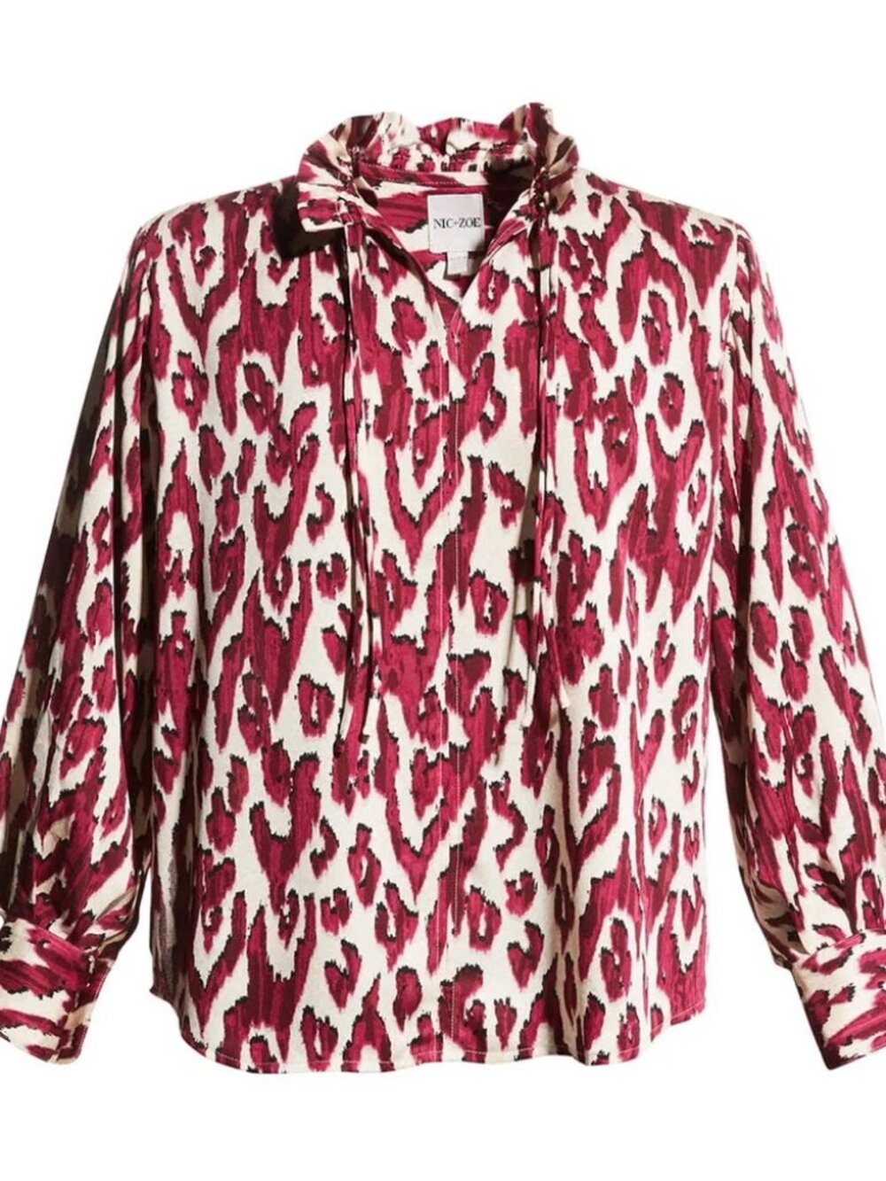 NIC+ZOE Ikat Abstract Blouse Like New